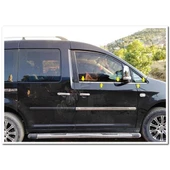 VW Caddy Krom Cam Çıtası 2004-2014 4 Parça Paslanmaz Çelik thumbnail 1
