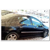 Peugeot 407 Krom Cam Çıtası 2004-2010 4 Parça Paslanmaz Çelik thumbnail 2
