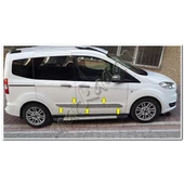 Ford Tourneo Courier Krom Yan Kapı Çıtası 2014-2023 4 Parça Paslanmaz Çelik thumbnail 3