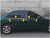 DB Chrome Honda Civic Cam Çıtası Nikelajı 2001-2005 4 Parça P.Çelik thumbnail 3