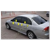 DB Chrome Honda Civic Cam Çıtası Nikelajı 2001-2005 4 Parça P.Çelik thumbnail 2