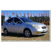DB Chrome Hyundai Accent Era Cam Çıtası Nikelajı 2005-2011 4 Parça P.Çelik thumbnail 1