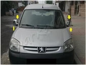 DB Chrome Peugeot Partner Krom Ayna Kapağı 1996-2008 2 Parça Abs Krom thumbnail 3