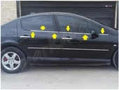 DB Chrome Peugeot 407 Cam Çıtası Nikelajı 2004-2010 4 Parça P.Çelik thumbnail 4