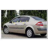 DB Chrome Renault Megane 2 Sedan Cam Çıtası Nikelajı 2004-2010 4 Parça P.Çelik thumbnail 1