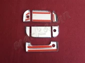 DB Chrome VW T4 Caravelle Kapı Kolu Nikelajı 1995-2003 3 Kapı 7 Parça P.Çelik thumbnail 2