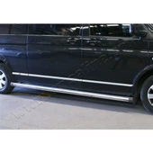DB Chrome VW T5 Transporter Uzun Şasi Tek Sürgülü Krom Yan Kapı Çıtası 2003-2014 6 Parça P.Çelik thumbnail 3