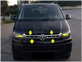 DB Chrome VW T5 Transporter Ön Panjur Nikelajı 2010-2014 2 Parça P.Çelik - 2