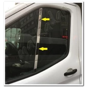 WOC Chrome Ford Transit Kelebek Cam Direği 2014 Sonrası 2 Parça Paslanmaz Çelik - 1