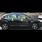 Markadan Citroen C4 HB Krom Cam Çıtası 2004-2010 8 Parça Paslanmaz Çelik thumbnail 1