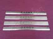 WOC Chrome VW Caddy Krom Kapı Eşiği 2004-2014 4 Parça Paslanmaz Çelik - 1