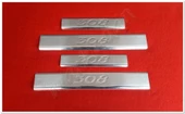 Markadan Peugeot 308 Krom Kapı Eşiği Baskı 2007-2013 4 Parça Paslanmaz Çelik - 1