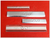 Markadan Peugeot 308 Krom Kapı Eşiği Baskı 2007-2013 4 Parça Paslanmaz Çelik - 2