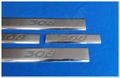 Peugeot 308 Krom Kapı Eşiği Baskı 2007-2013 4 Parça Paslanmaz Çelik thumbnail 3