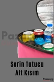 Buzluklu Plaj Çantası Kamp Piknik Seyahat Omuz Askılı Sıcak Soğuk Tutucu - 5