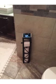 Ahşap Wc Kağıtlık Tuvalet Tuvalet Kağıtlığı Telefon Tutucu Standı Özellikli Siyah - 4