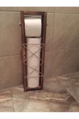 Ahşap Wc Kağıtlık Tuvalet Tuvalet Kağıtlığı Telefon Çiçek Standı Özellikli - 2