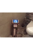 Ahşap Wc Kağıtlık Tuvalet Telefon Tutucu Standı Özellikli Banyo Kağıtlık Wc Kağıtlık - 2