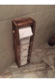 Ahşap Wc Kağıtlık Tuvalet Tuvalet Kağıtlığı Telefon Çiçek Standı Özellikli - 4