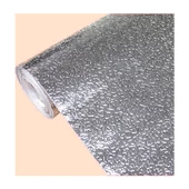 Duvar Kağıdı Rulo Gümüş Alüminyum Folyo Kendinden Yapışkanlı Raf İçi, Su Geçirmez Folyo 2m x 60cm - 9