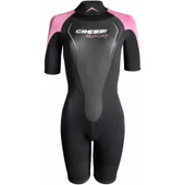 Cressi Altum Lady Shorty Yüzme Elbisesi  3MM - XS BLACK - PINK thumbnail 2