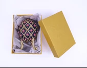 Swarowski Taşlı Yumurta Mücevher/Takı Kutusu - Mavi - 5