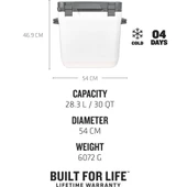 Stanley 10-01936-039 Adventure 28 Litre Taşınabilir Soğutucu Kamp Buzluğu - Beyaz - 3