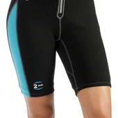Cressi Lido Lady Shorty Dalış Elbisesi 2MM - XS BLACK - AQUAMARINE - 5