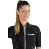 Cressi Lido Lady Shorty Dalış Elbisesi  2MM - XL BLACK - AQUAMARINE thumbnail 4
