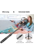 Selfie Stick 360 Derece Bluetooth Kumandalı Selfie Çubuğu Tripod Monopod Max 1530 mm Min 336 mm thumbnail 5