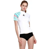 Cressi Shield Rash Guard Lady T-Shirt  2XL - NO:6 WHITE - AQUAMARINE thumbnail 1