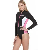 Cressi Termico Lady Shorty Uzun Kol Yüzücü Elbisesi  2MM - NO:5 / XL BLACK / PINK / WHITE thumbnail 5