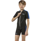 Cressi Lido Junior Shorty Dalış Elbisesi  BLACK / BLUE 2MM - L (12/13 YAŞ) thumbnail 8