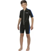 Cressi Lido Junior Shorty Dalış Elbisesi  BLACK / BLUE 2MM - L (12/13 YAŞ) thumbnail 5