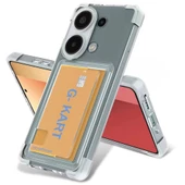 Xiaomi Redmi Note 13 Pro 5G Uyumlu Kılıf Airbag Tasarımlı Şeffaf Kartlıklı G-Kart Kapak thumbnail 9