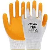 Beybi Pn-5 Sarı Nitril Kaplı Koruyucu 10" 1 Çift Iş Eldiveni - 1
