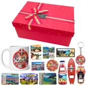 İsviçre Hediye Kutusu 10 Parça Kupa Magnet Anahtarlık Kutu thumbnail 1