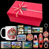 İsviçre Hediye Kutusu 10 Parça Kupa Magnet Anahtarlık Kutu thumbnail 2