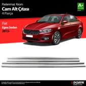 S-Dizayn Fiat Egea SD Krom Cam Çıtası 4 Prç. 2015-2020 - 1