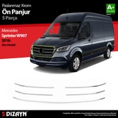 S-Dizayn Mercedes Sprinter W907 Krom Ön Panjur Dar Model 5 Prç 2018 Üzeri - 1