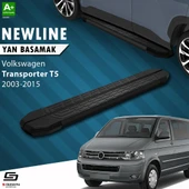 S-Dizayn VW Transporter T5 Kısa Şase NewLine Siyah Yan Basamak 213 Cm 2003-2010 A+ Kalite thumbnail 1
