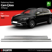 S-Dizayn Fiat Egea Cross Krom Cam Çıtası 4 Prç. 2020 Üzeri - 1
