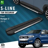 S-Dizayn Ford Ranger 3 S-Line Krom Yan Basamak 203 Cm 2012-2022 A+ Kalite thumbnail 1