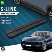 S-Dizayn Porsche Cayenne 2 S-Line Siyah Yan Basamak 193 Cm 2011-2017 A+ Kalite - 1