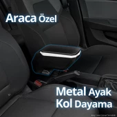 S-Dizayn Hyundai Getz Kol Dayama Kolçak Çelik Ayaklı ABS Gri 2002-2011 A+Kalite - 6