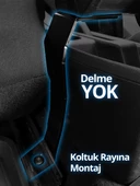 S-Dizayn Peugeot 207 Kol Dayama Kolçak Çelik Ayaklı ABS Gri 2006-2014 A+Kalite - 5