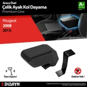 S-Dizayn Peugeot 2008 Kol Dayama Kolçak Çelik Ayaklı ABS Siyah 2020-2023 A+Kalite - 1