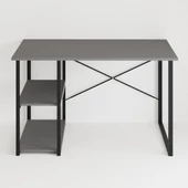 Eportatif Çalışma Masası Raflı Ofis Laptop Bilgisayar Masası Füme 1420 - 5