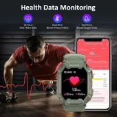 AMAZTIM Akıllı Saat, Bluetooth Çağrı 50M Su Geçirmez, Erkekler İçin - Yeşil - 2