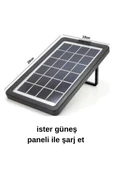 Güneş enerjili solar panelli radyolu+Bluetooth+mp3 ve telefon şarj özellikli solar kamp lambası - 7